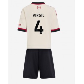 Baby Fußballbekleidung Liverpool Virgil van Dijk #4 Auswärtstrikot 2025-26 Kurzarm (+ kurze hosen)